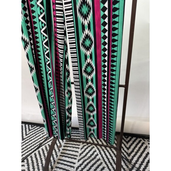 Giddy Up Glamour Womens Geometric Print Pants L USA Polyester/Spandex - Picture 15 of 16
